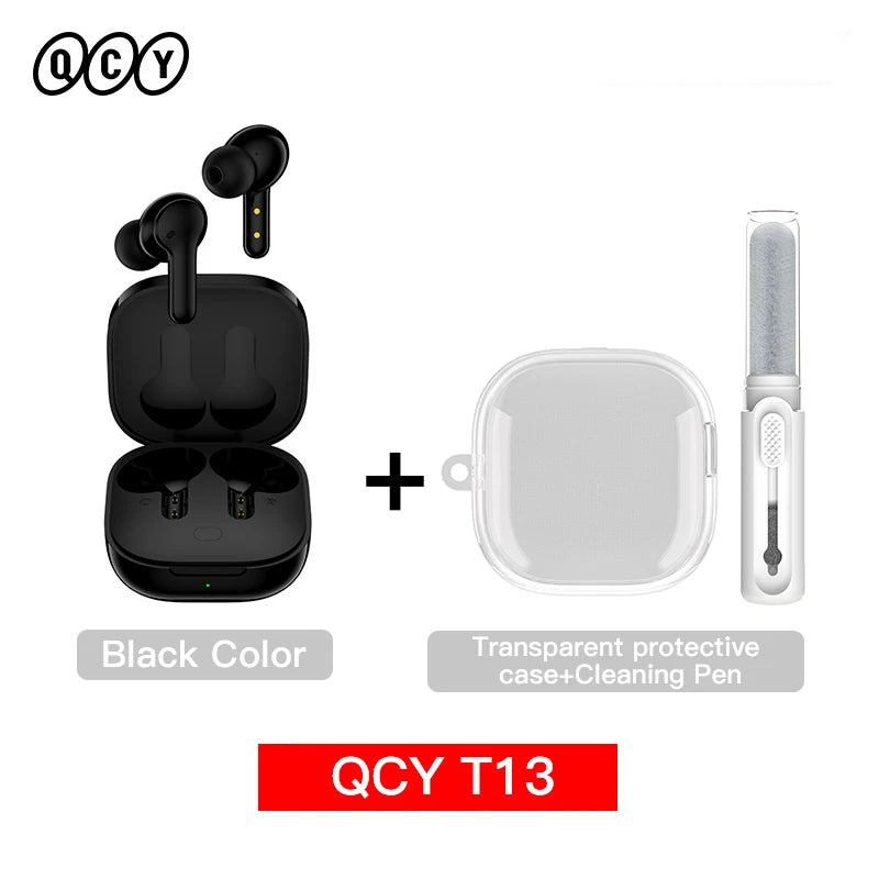 QCY T13 Wireless Headphones Bluetooth 5.1 Earphones 4 Mic ENC HD Call Headset Touch Control TWS Earbuds Long Standby 40H