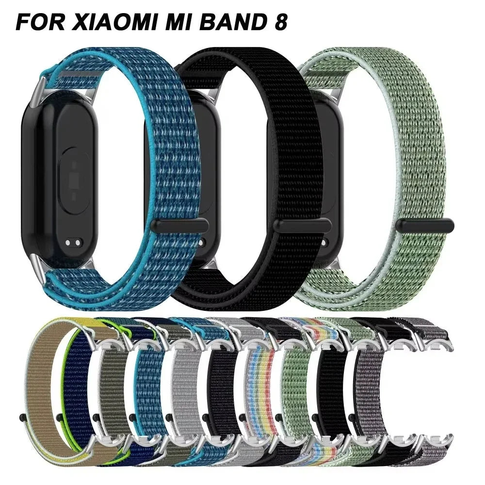 Bracelet For Mi Band 6 7 Strap Nylon Sport loop watch Belt Pulseira Correa Mi band 4 Wristband for xiaomi Mi band 5 4 3 Bracelet