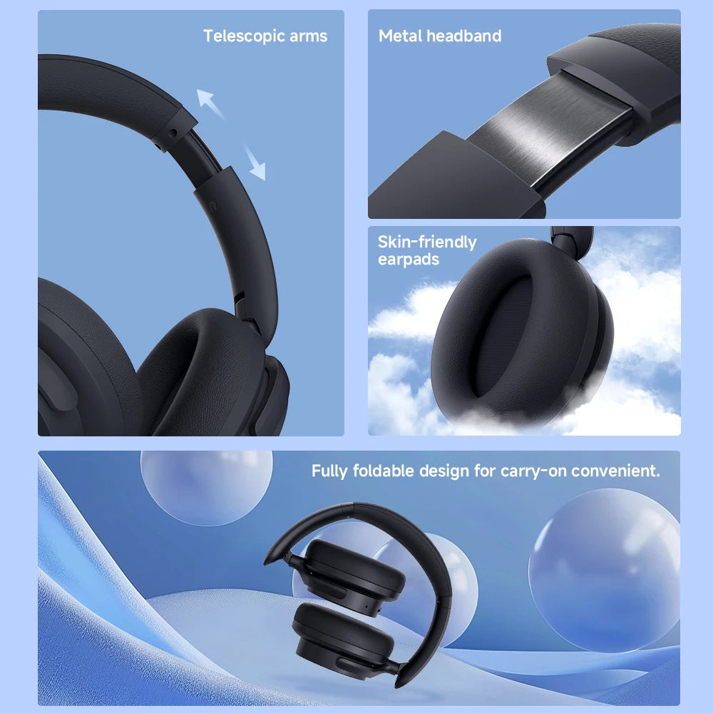 Edifier H9 Wireless Bluetooth Headphones Active Noise Canceling Headset Bluetooth 5.4 Hi-Res Audio 75H Battery Life Foldable