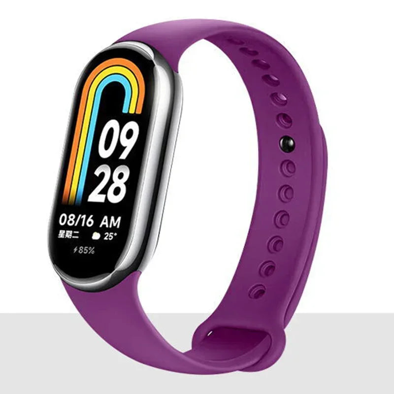 Sport Strap For Xiaomi Mi band 8-8 NFC Belt Replacement miband8 silicone Bracelet smart band 8 waterproof Watchbands Accessories